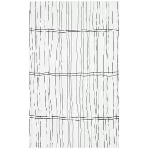 Nevada NVD 05 White Black Moroccon Tuşeli Hav Toz Vermez Kaymaz Tabanlı İnce Dokuma Modern Halı