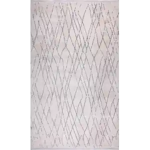 Nimbus 27418A Krem Gri Modern Desen Kesilebilir Salon Halısı