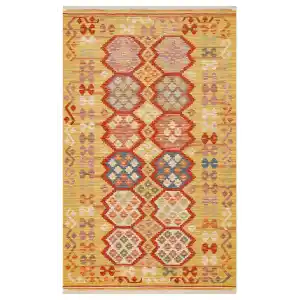 NOMAD KILIM 0013 Yıkanabilir, Çift Taraflı Kullanıma Uygun Yumuşak Tuşeli Otantik Kilim