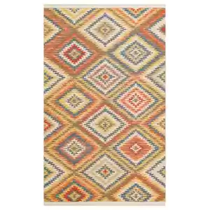 NOMAD KILIM 0031 Yıkanabilir, Çift Taraflı Kullanıma Uygun Yumuşak Tuşeli Otantik Kilim
