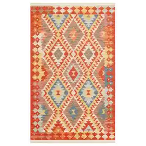 NOMAD KILIM 0043 Yıkanabilir, Çift Taraflı Kullanıma Uygun Yumuşak Tuşeli Otantik Kilim