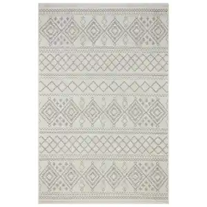 Otantik 3006 Krem Dekoratif Modern Kaymaz Tabanlı Makinede Yıkanabilir Halı Kilim