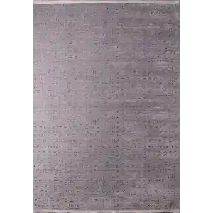 Otantik-FX 5951-10 Gri Dekoratif Modern Kaymaz Tabanlı Makinede Yıkanabilir Halı Kilim