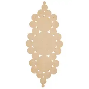 Patna PTN 05 Natural Jüt Hasır Görünümlü Hav Toz Vermez Dekoratif Örgü Halı