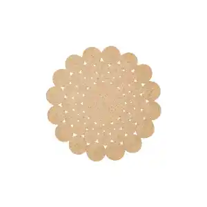 Patna PTN 07 Natural Jüt Hasır Görünümlü Hav Toz Vermez Dekoratif Örgü Halı