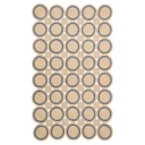 Patna PTN 01 Natural Navy Jüt Hasır Görünümlü Hav Toz Vermez Dekoratif Örgü Halı