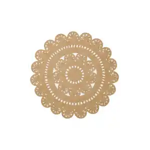 Patna PTN 14 Natural Yuvarlak Jüt Hasır Görünümlü Hav Toz Vermez Dekoratif Örgü Halı