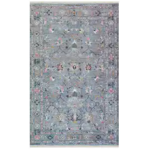 Ruby RB 01 L.Multy Yıkanabilir Kolay Kullanımlı Modern ve Geleneksel Desenlere Sahip Renkli Kilim