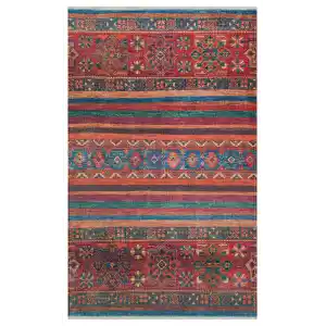 Ruby RB 09 Multy Yıkanabilir Kolay Kullanımlı Modern ve Geleneksel Desenlere Sahip Renkli Kilim