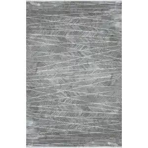 Runner RUN-3 Gri Modern Dekoratif Makine Halısı