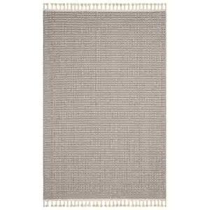 Soho Sh 16 Beige Grey Hav Vermeyen Özel Ipler Ile Üretilen Etnik Örgü Desenlere Sahip Makine Halısı