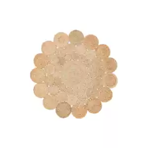 Solo Jüt 111 Natural XW Yuvarlak El Dokuma Flatweave Naturel Jüt Hasır Halı