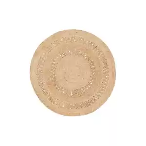 Solo Jüt 112 Natural XW Yuvarlak El Dokuma Flatweave Naturel Jüt Hasır Halı