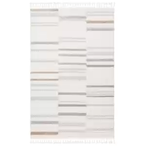 Terazzo 01 White Grey Hav Toz Vermez Yumuşak Dokulu Etnik Örgü Desenlere Sahip Modern İskindinav Halı