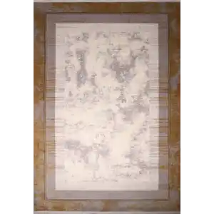 Zyra 669B Gri Gold Akrilik Dekoratif Salon Halısı