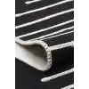 Arya Ar 15 Black %100 Geri Dönüşümlü Pamuktan Çift Taraflı Yıkanabilir Modern Dekoratif Kilim