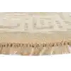 Brooklyn Brk 11 Natural Whıte Q Yuvarlak Hasır Görünümlü Kaymaz Renkli Dokuma Modern Kilim