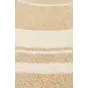 Brooklyn Brk 09 Ivory Q Yuvarlak Hasır Görünümlü Kaymaz Renkli Dokuma Modern Kilim