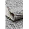 Jade Basketweave Grey Naturel Kazak Örgü Desenli El Dokuma Örgü Halı