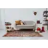 LUNA NEW HALI 0108 Otantik Geleneksel Desenli Yıkanabilir Renkli Baskı Kilim