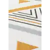Arya Ar 18 Yellow Grey %100 Geri Dönüşümlü Pamuktan Çift Taraflı Yıkanabilir Modern Dekoratif Kilim