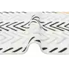 Arya Ar 19 White Black %100 Geri Dönüşümlü Pamuktan Çift Taraflı Yıkanabilir Modern Dekoratif Kilim