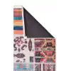 SIESTA NEO 0018 Otantik Geleneksel Desenli Yıkanabilir Renkli Baskı Kilim