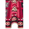 Arya Ar 28 Red %100 Geri Dönüşümlü Pamuktan Çift Taraflı Yıkanabilir Modern Dekoratif Kilim
