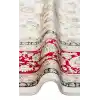 İsfahan 03 Cream Red Klasik Desenli Yüksek Kalite Sık Dokuma Makine Halısı