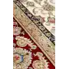 İsfahan 03 Cream Red Klasik Desenli Yüksek Kalite Sık Dokuma Makine Halısı