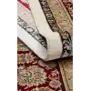 İsfahan 03 Cream Red Klasik Desenli Yüksek Kalite Sık Dokuma Makine Halısı