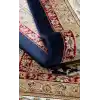 Isfahan 03 Navy Cream  Klasik Desenli Yüksek Kalite Sık Dokuma Makine Halısı