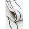 Nevada NVD 05 White Black Moroccon Tuşeli Hav Toz Vermez Kaymaz Tabanlı İnce Dokuma Modern Halı