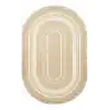Brooklyn Brk 09 Ivory Oval Hasır Görünümlü Kaymaz Renkli Dokuma Modern Kilim
