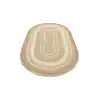 Brooklyn Brk 09 Ivory Oval Hasır Görünümlü Kaymaz Renkli Dokuma Modern Kilim