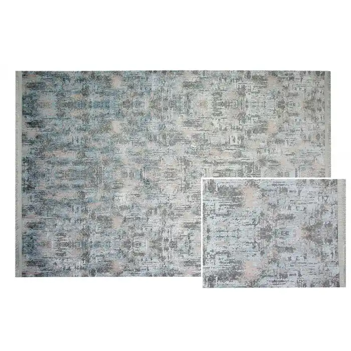 İpeksi Kaydırmaz Tabanlı Yıkanabilir Dekoratif Modern Kilim ( Özel Ölçü Yapılır )