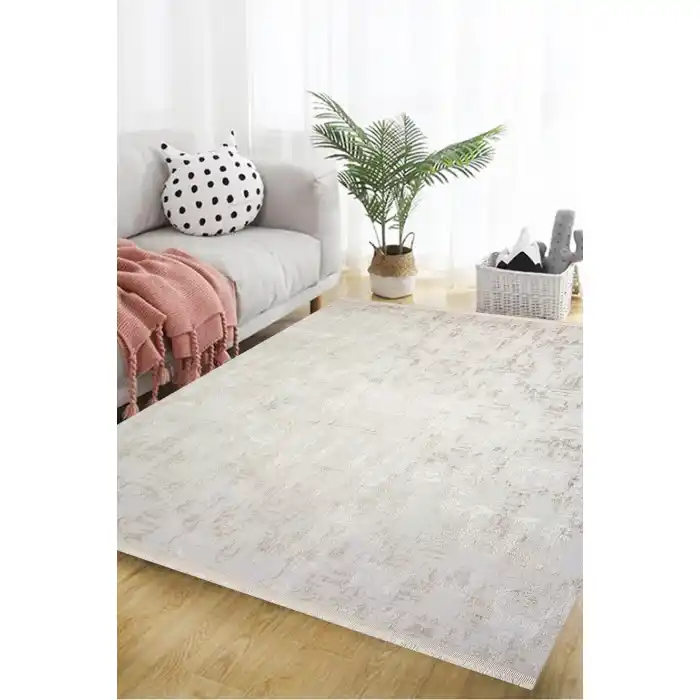 İpeksi Kaydırmaz Tabanlı Yıkanabilir Dekoratif Modern Kilim ( Özel Ölçü Yapılır )