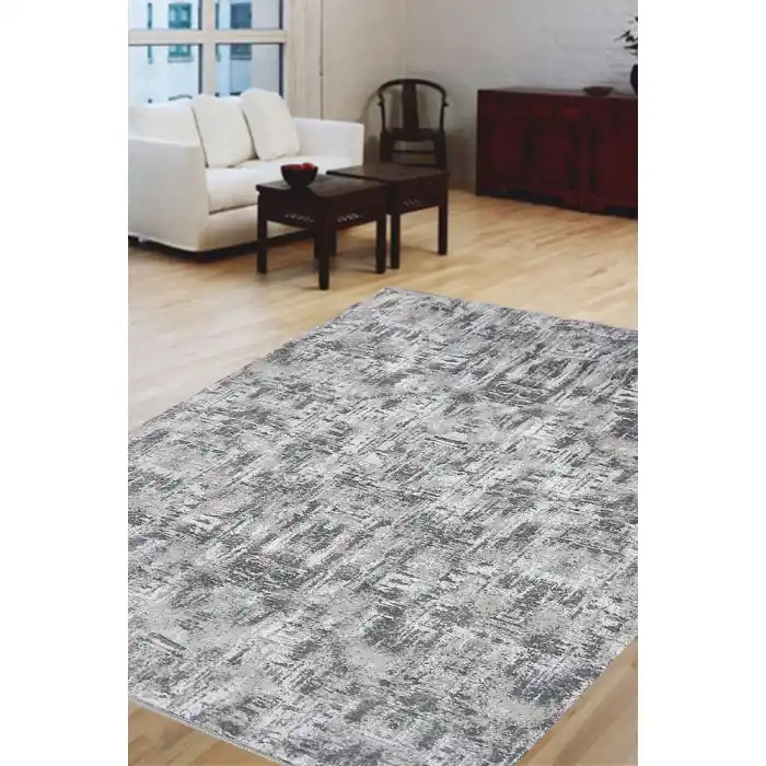 İpeksi Kaydırmaz Tabanlı Yıkanabilir Dekoratif Modern Kilim ( Özel Ölçü Yapılır )