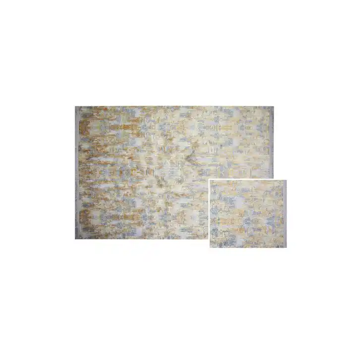 İpeksi Kaydırmaz Tabanlı Yıkanabilir Dekoratif Modern Kilim ( Özel Ölçü Yapılır )