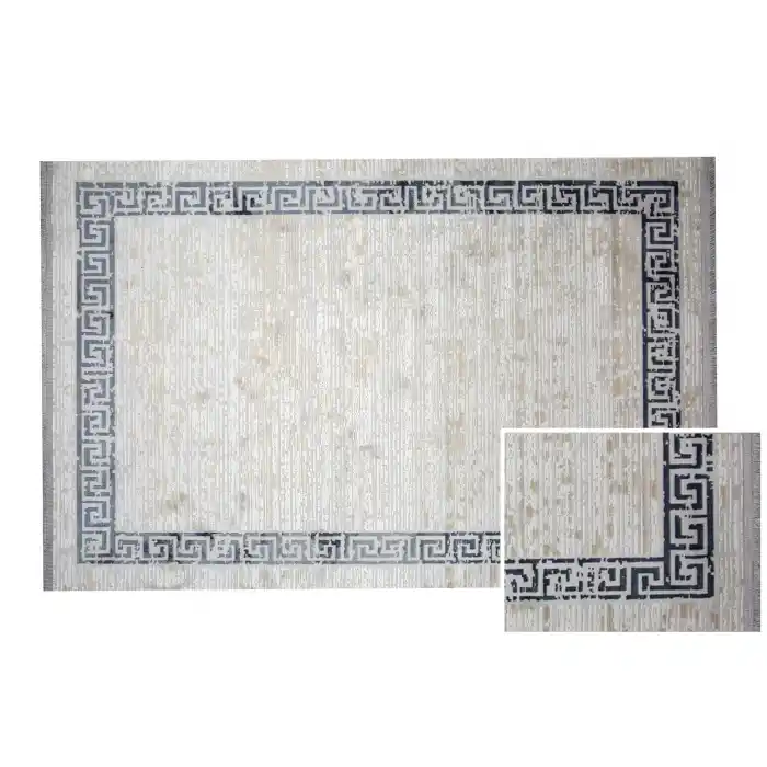 İpeksi Kaydırmaz Tabanlı Yıkanabilir Dekoratif Modern Kilim ( Özel Ölçü Yapılır )