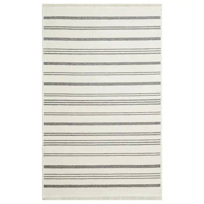 Eko Halı Mondo 02 Silver Çift Taraflı Kullanılabilen Makinede Yıkanabilir Yumuşak Dokulu Pamuk Kilim