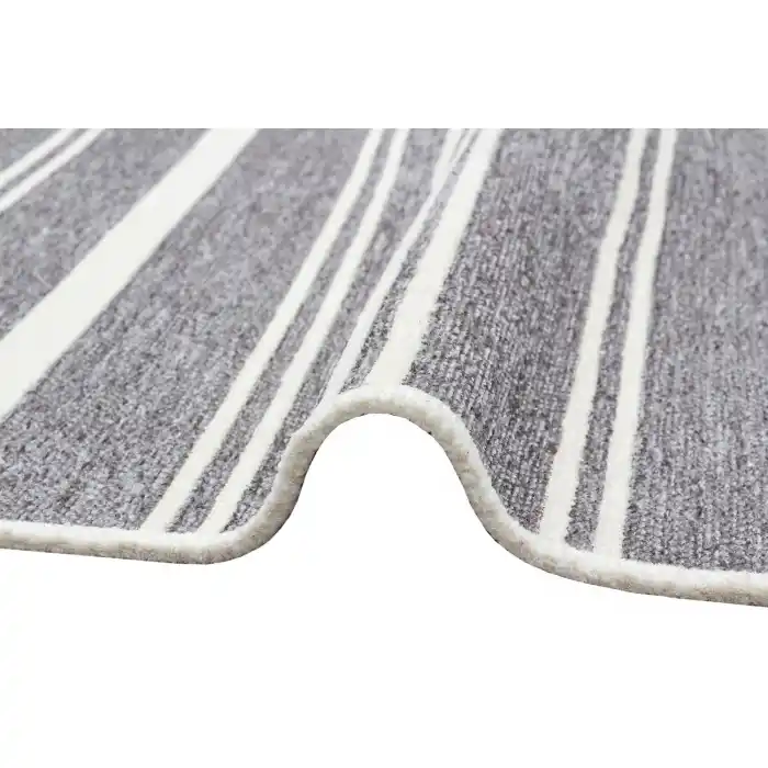 Eko Halı Mondo 02 Silver Çift Taraflı Kullanılabilen Makinede Yıkanabilir Yumuşak Dokulu Pamuk Kilim