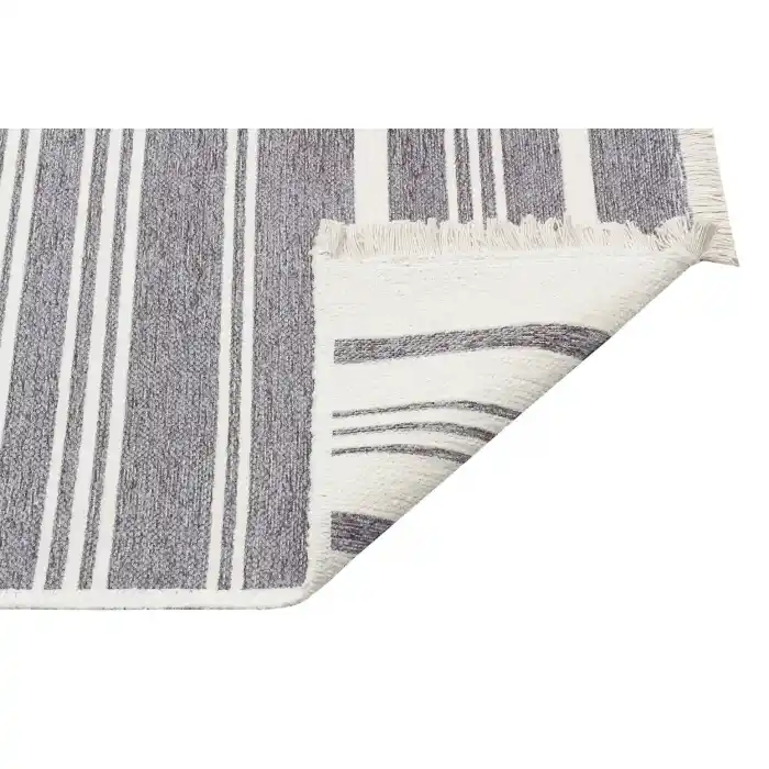 Eko Halı Mondo 02 Silver Çift Taraflı Kullanılabilen Makinede Yıkanabilir Yumuşak Dokulu Pamuk Kilim