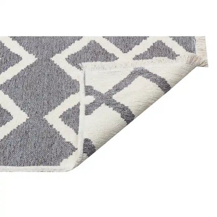Eko Halı Mondo 01 Silver Çift Taraflı Kullanılabilen Makinede Yıkanabilir Yumuşak Dokulu Pamuk Kilim