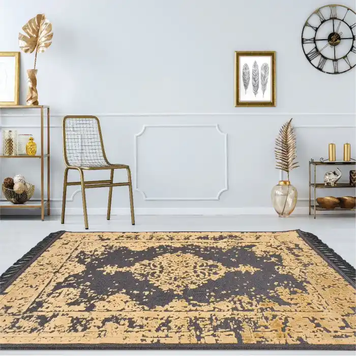 Modern Dekoratif Hav Ve Toz Vermez Kaydırmaz Leke Tutmaz Anti-Alerjik Rönesans Kilim