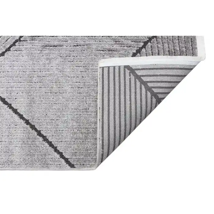 Eko Halı Jazzy 01 Black Grey Yıkanabilen Hav Ve Toz Vermeyen Dekoratif Modern Dokuma Kilim