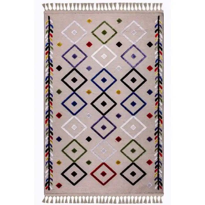 Jutt 05 Multy Kaymaz Taban Kolay Temizlenen Dekoratif Modern Kilim