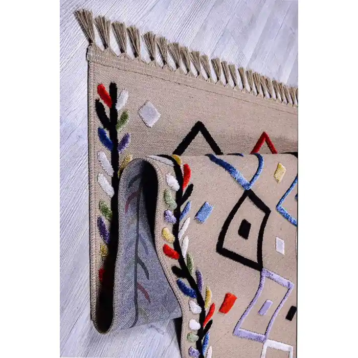 Jutt 05 Multy Kaymaz Taban Kolay Temizlenen Dekoratif Modern Kilim