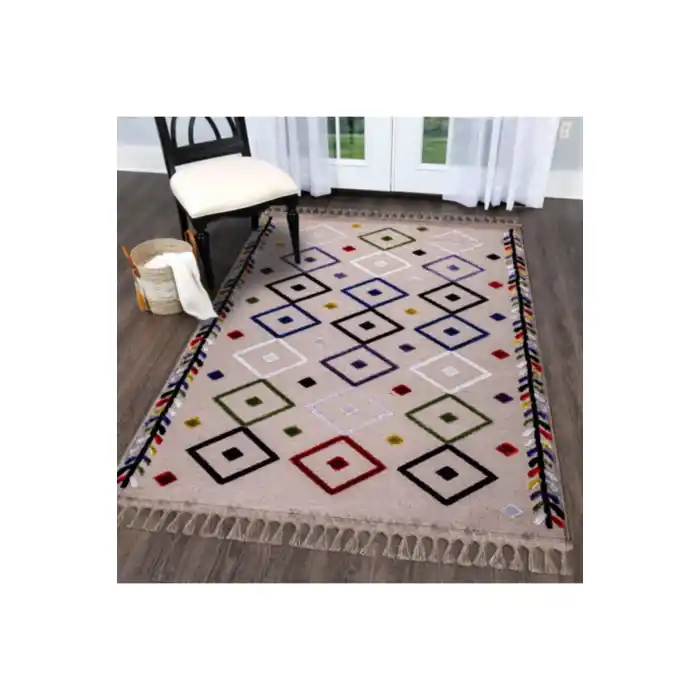 Jutt 05 Multy Kaymaz Taban Kolay Temizlenen Dekoratif Modern Kilim