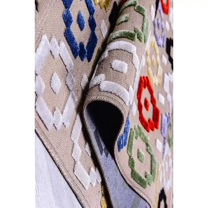 Jutt 08 Multy Kaymaz Taban Kolay Temizlenen Dekoratif Modern Kilim